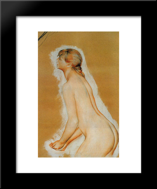 Nude (Study For The Large Bathers ) 20x24 Black Modern Wood Framed Art Print Poster by Renoir, Pierre Auguste