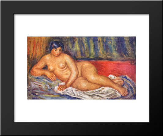 Nude Girl Reclining 20x24 Black Modern Wood Framed Art Print Poster by Renoir, Pierre Auguste