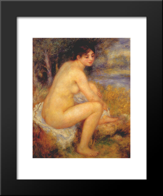 Nude In A Landscape 20x24 Black Modern Wood Framed Art Print Poster by Renoir, Pierre Auguste
