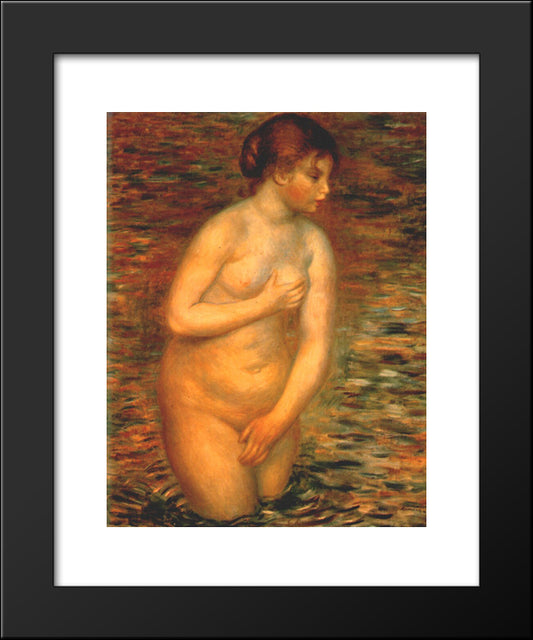 Nude In The Water 20x24 Black Modern Wood Framed Art Print Poster by Renoir, Pierre Auguste
