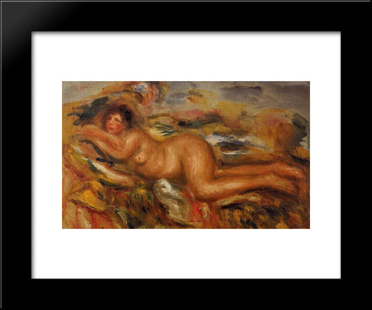 Nude On The Grass 20x24 Black Modern Wood Framed Art Print Poster by Renoir, Pierre Auguste