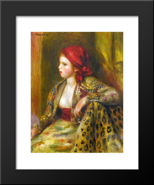 Odalisque 20x24 Black Modern Wood Framed Art Print Poster by Renoir, Pierre Auguste