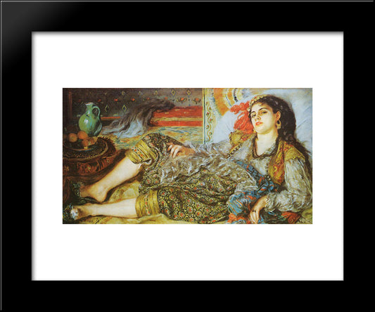 Odalisque (An Algerian Woman) 20x24 Black Modern Wood Framed Art Print Poster by Renoir, Pierre Auguste