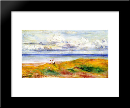 On A Cliff 20x24 Black Modern Wood Framed Art Print Poster by Renoir, Pierre Auguste
