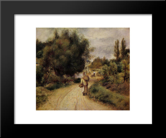 On The Banks Of The River 20x24 Black Modern Wood Framed Art Print Poster by Renoir, Pierre Auguste