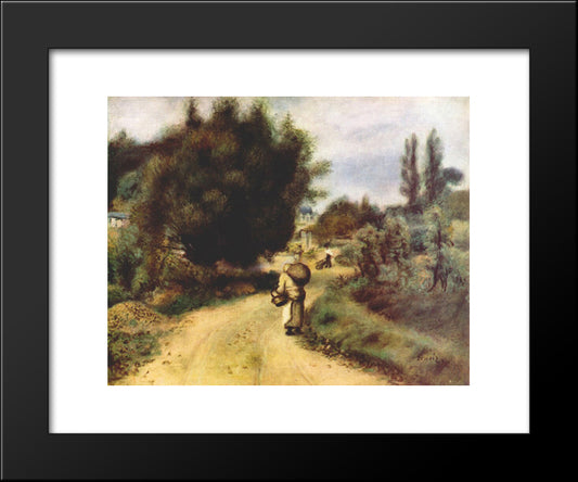 On The River Banks 20x24 Black Modern Wood Framed Art Print Poster by Renoir, Pierre Auguste