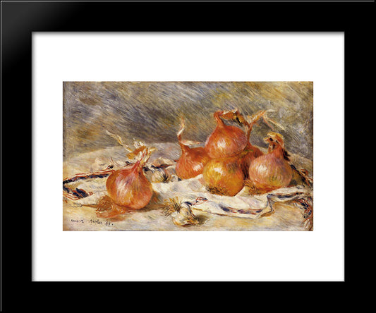 Onions 20x24 Black Modern Wood Framed Art Print Poster by Renoir, Pierre Auguste