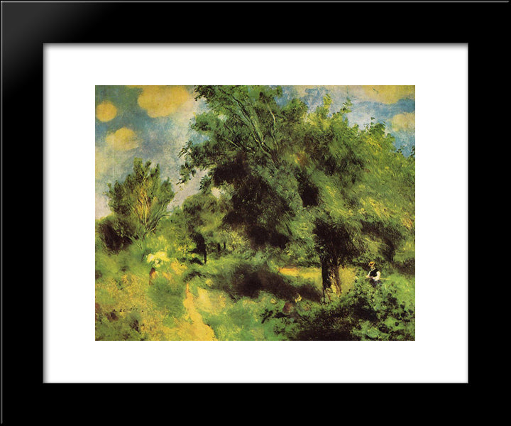 Orchard At Louveciennes The English Pear Tree 20x24 Black Modern Wood Framed Art Print Poster by Renoir, Pierre Auguste