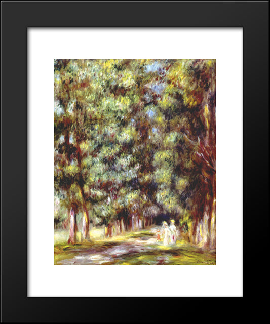 Path Through The Undergrowth 20x24 Black Modern Wood Framed Art Print Poster by Renoir, Pierre Auguste