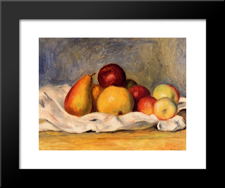 Pears And Apples 20x24 Black Modern Wood Framed Art Print Poster by Renoir, Pierre Auguste