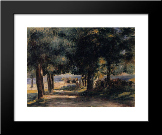 Pine Wood On The Cote D'Azur 20x24 Black Modern Wood Framed Art Print Poster by Renoir, Pierre Auguste
