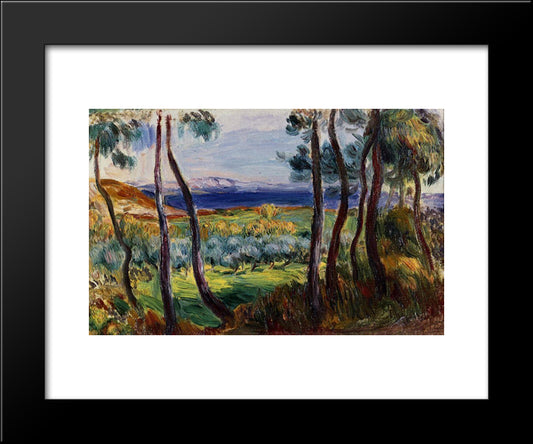 Pines In The Vicinity Of Cagnes 20x24 Black Modern Wood Framed Art Print Poster by Renoir, Pierre Auguste