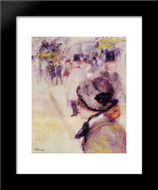 Place Clichy 20x24 Black Modern Wood Framed Art Print Poster by Renoir, Pierre Auguste