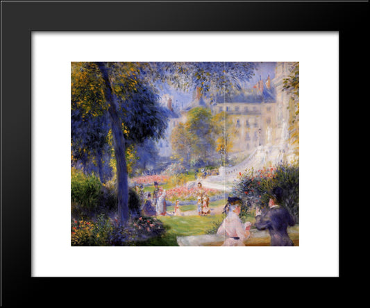 Place De La Trinite 20x24 Black Modern Wood Framed Art Print Poster by Renoir, Pierre Auguste