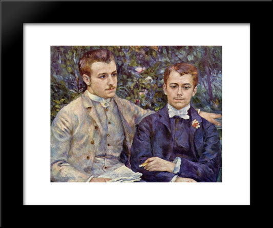 Portrait Of Charles And Georges Durand Ruel 20x24 Black Modern Wood Framed Art Print Poster by Renoir, Pierre Auguste