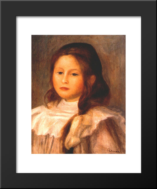Portrait Of A Child 20x24 Black Modern Wood Framed Art Print Poster by Renoir, Pierre Auguste