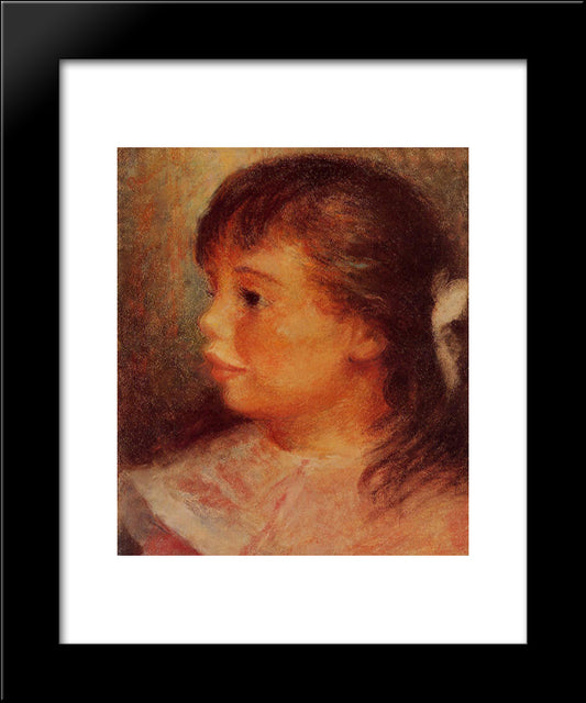 Portrait Of A Girl 20x24 Black Modern Wood Framed Art Print Poster by Renoir, Pierre Auguste