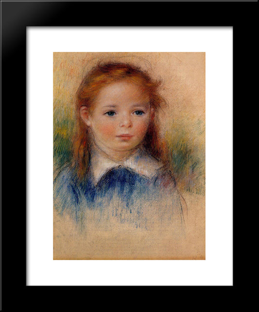 Portrait Of A Little Girl 20x24 Black Modern Wood Framed Art Print Poster by Renoir, Pierre Auguste
