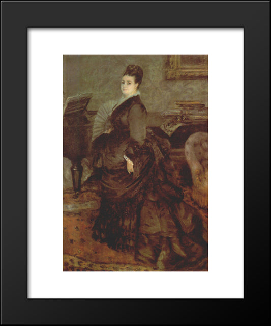 Portrait Of A Woman (Mme. Georges Hartmann) 20x24 Black Modern Wood Framed Art Print Poster by Renoir, Pierre Auguste