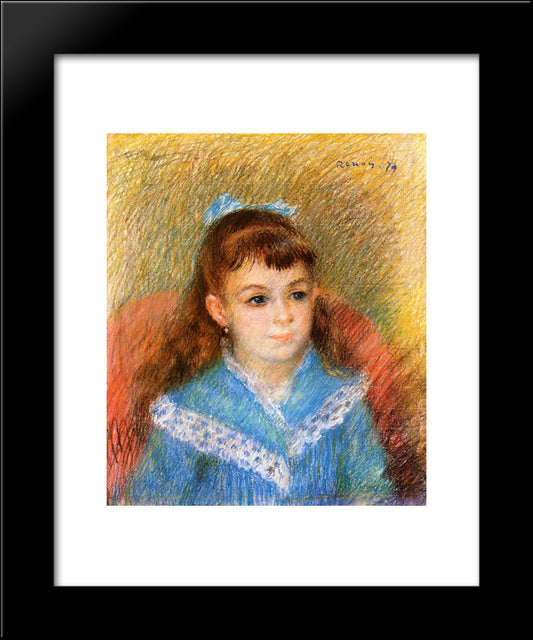 Portrait Of A Young Girl (Elizabeth Maitre) 20x24 Black Modern Wood Framed Art Print Poster by Renoir, Pierre Auguste