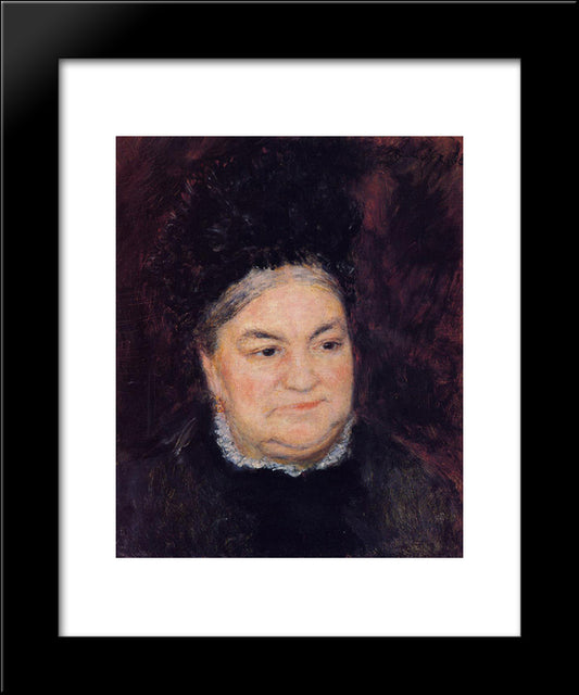 Portrait Of An Old Woman (Madame Le Coeur) 20x24 Black Modern Wood Framed Art Print Poster by Renoir, Pierre Auguste