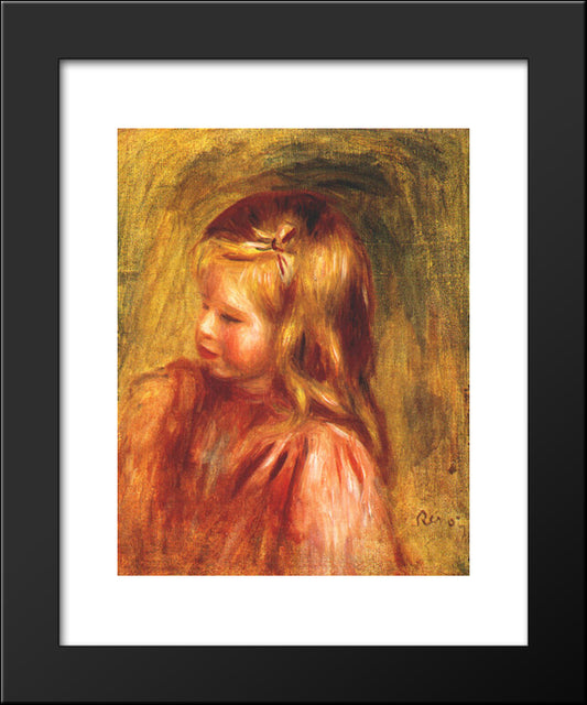Portrait Of Coco 20x24 Black Modern Wood Framed Art Print Poster by Renoir, Pierre Auguste