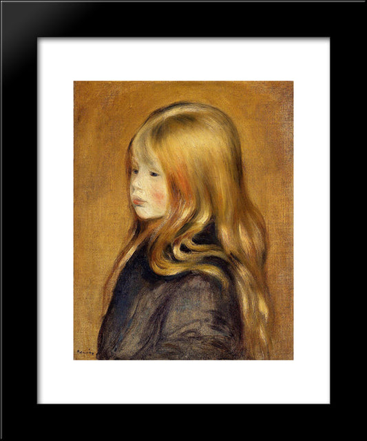 Portrait Of Edmond Renoir, Jr. 20x24 Black Modern Wood Framed Art Print Poster by Renoir, Pierre Auguste