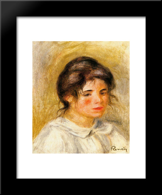 Portrait Of Gabrielle 20x24 Black Modern Wood Framed Art Print Poster by Renoir, Pierre Auguste