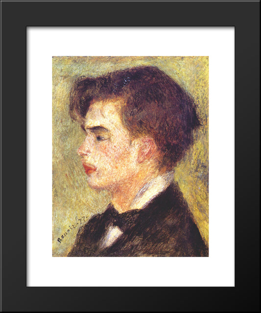 Portrait Of Georges Riviere 20x24 Black Modern Wood Framed Art Print Poster by Renoir, Pierre Auguste