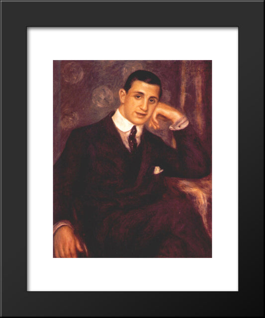Portrait Of Henry Bernstein 20x24 Black Modern Wood Framed Art Print Poster by Renoir, Pierre Auguste