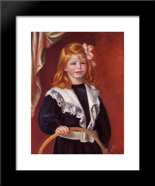 Portrait Of Jean Renoir (Child With A Hoop) 20x24 Black Modern Wood Framed Art Print Poster by Renoir, Pierre Auguste