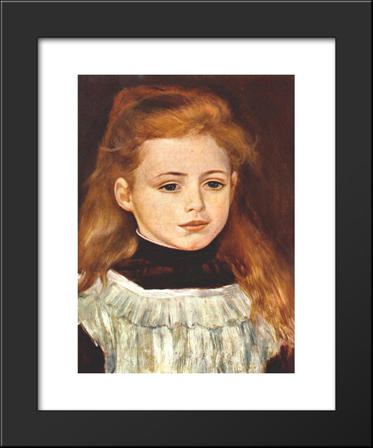Portrait Of Lucie Berard 20x24 Black Modern Wood Framed Art Print Poster by Renoir, Pierre Auguste
