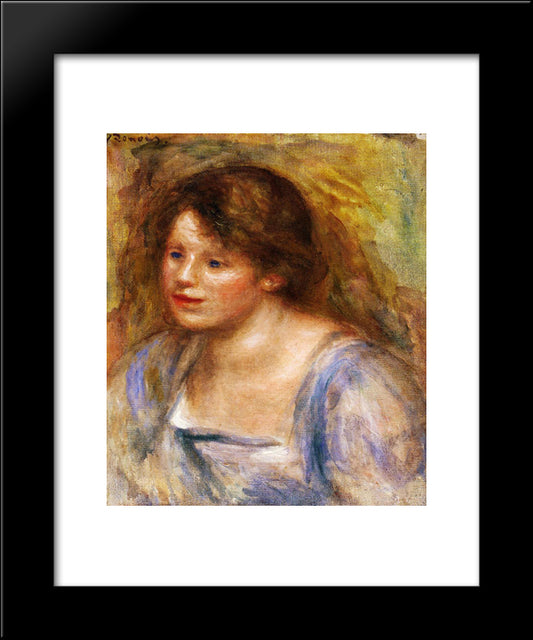 Portrait Of Lucienne 20x24 Black Modern Wood Framed Art Print Poster by Renoir, Pierre Auguste
