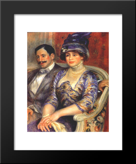 Portrait Of M. And Mme. Bernheim De Villers 20x24 Black Modern Wood Framed Art Print Poster by Renoir, Pierre Auguste