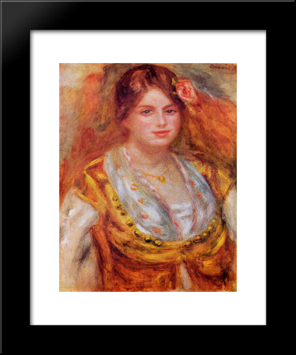 Portrait Of Mademoiselle Francois 20x24 Black Modern Wood Framed Art Print Poster by Renoir, Pierre Auguste