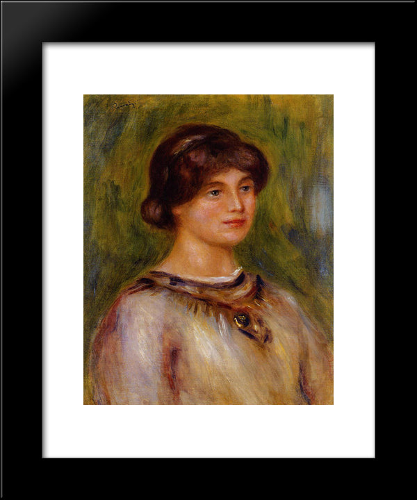 Portrait Of Marie Lestringuez 20x24 Black Modern Wood Framed Art Print Poster by Renoir, Pierre Auguste