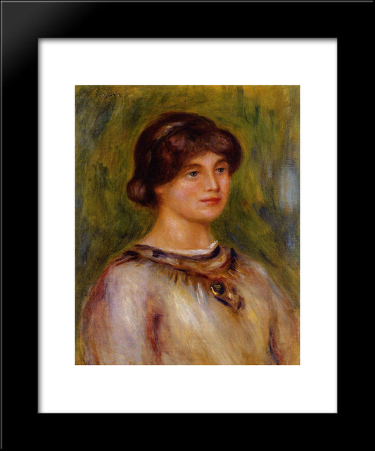 Portrait Of Marie Lestringuez 20x24 Black Modern Wood Framed Art Print Poster by Renoir, Pierre Auguste