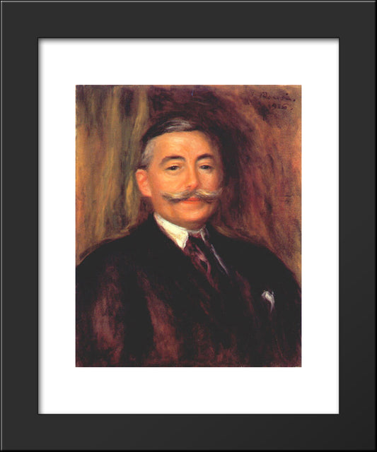 Portrait Of Maurice Gangnat 20x24 Black Modern Wood Framed Art Print Poster by Renoir, Pierre Auguste
