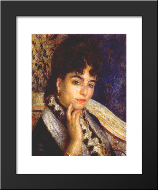 Portrait Of Mme. Alphonse Daudet 20x24 Black Modern Wood Framed Art Print Poster by Renoir, Pierre Auguste