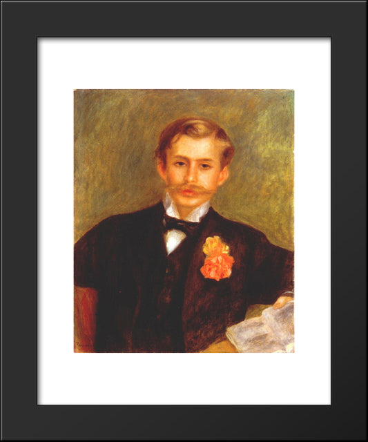 Portrait Of Monsieur Germain 20x24 Black Modern Wood Framed Art Print Poster by Renoir, Pierre Auguste