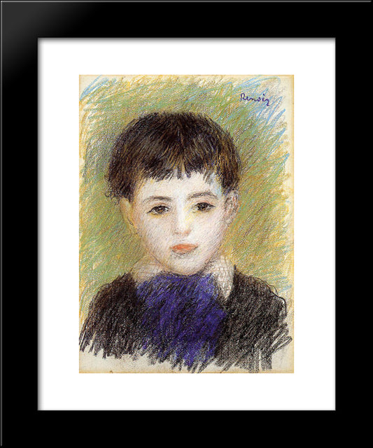 Portrait Of Pierre 20x24 Black Modern Wood Framed Art Print Poster by Renoir, Pierre Auguste