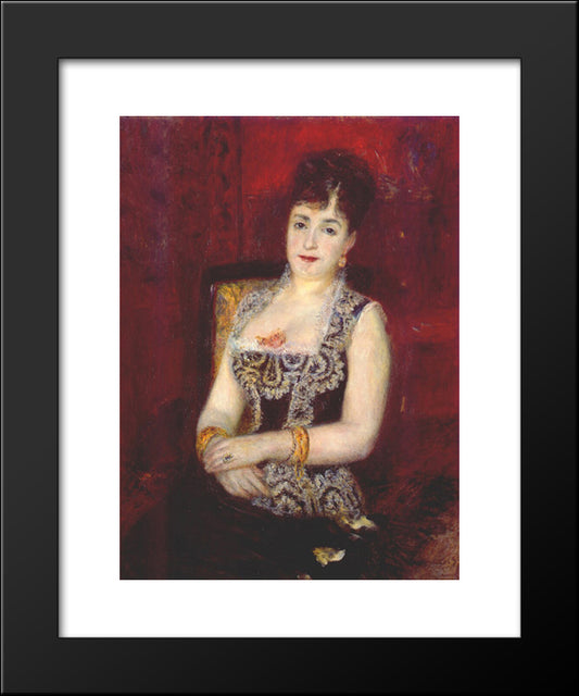 Portrait Of The Countess Pourtales 20x24 Black Modern Wood Framed Art Print Poster by Renoir, Pierre Auguste