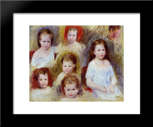 Portraits Of Marie Sophie Chocquet 20x24 Black Modern Wood Framed Art Print Poster by Renoir, Pierre Auguste