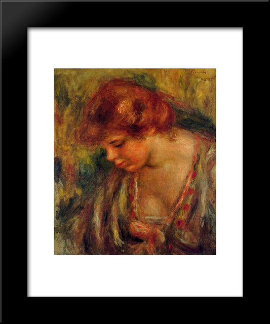 Profile Of Andre Leaning Over 20x24 Black Modern Wood Framed Art Print Poster by Renoir, Pierre Auguste