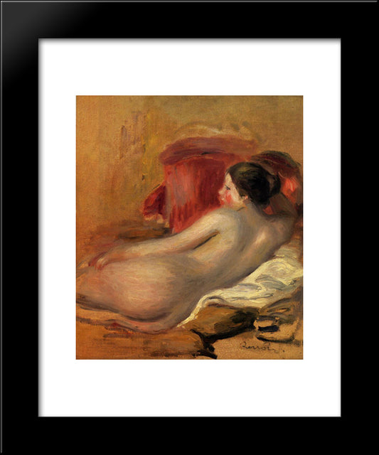 Reclining Model 20x24 Black Modern Wood Framed Art Print Poster by Renoir, Pierre Auguste