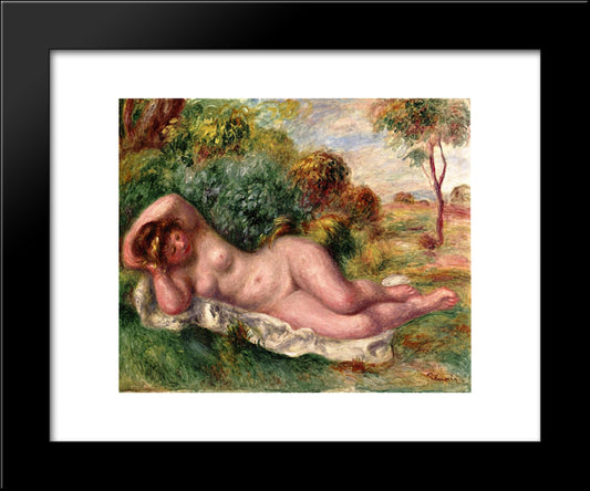 Reclining Nude (The Baker'S Wife) 20x24 Black Modern Wood Framed Art Print Poster by Renoir, Pierre Auguste
