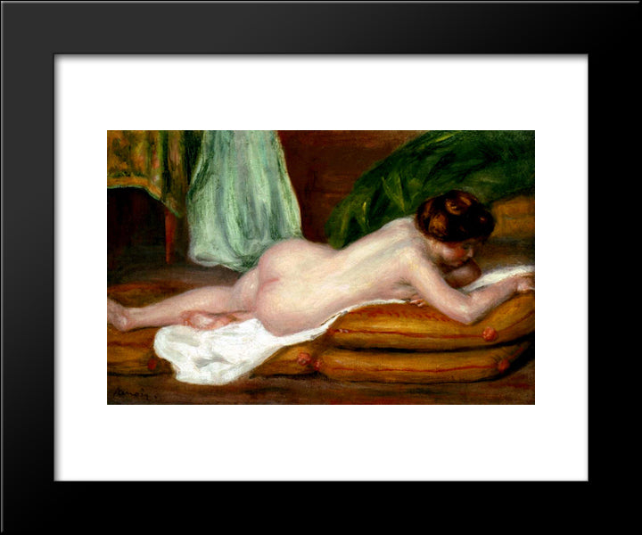 Rest 20x24 Black Modern Wood Framed Art Print Poster by Renoir, Pierre Auguste