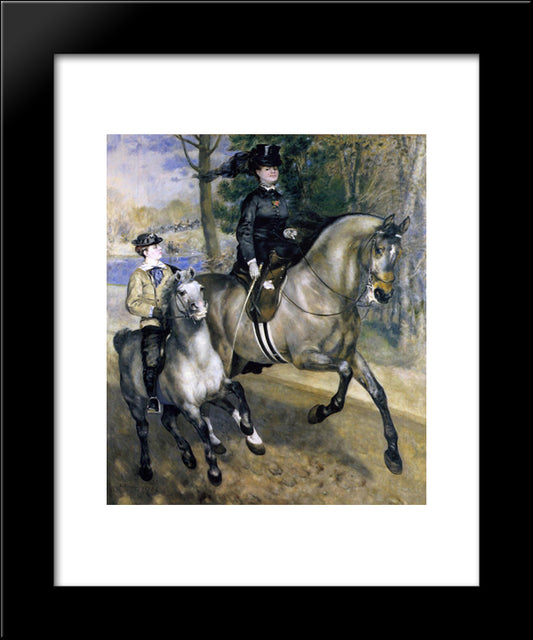 Riding In The Bois De Boulogne (Madame Henriette Darras Or The Ride) 20x24 Black Modern Wood Framed Art Print Poster by Renoir, Pierre Auguste