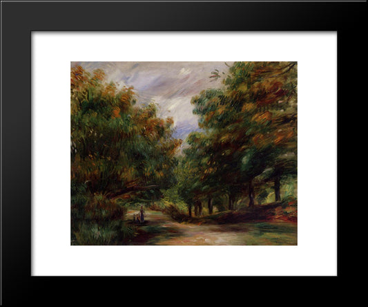 Road Near Cagnes 20x24 Black Modern Wood Framed Art Print Poster by Renoir, Pierre Auguste