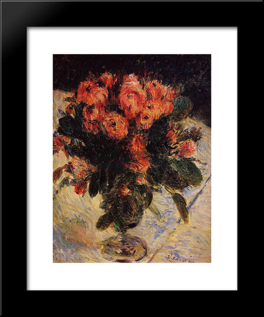 Roses 20x24 Black Modern Wood Framed Art Print Poster by Renoir, Pierre Auguste